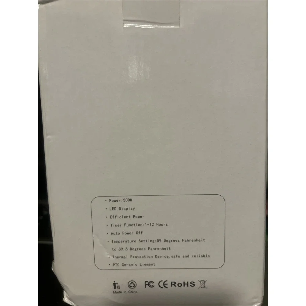 Wall Heater with Remote Control Thermostat Timer Plug-In Space Heater